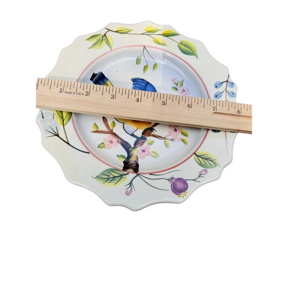 Set Of 3 Home Interiors Decorative Bird Plates With Scalloped Edges & Colorful - Picture 6 of 6